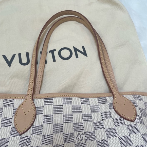 Louis Vuitton Neverfull MM Damier Azur Rose Ballerine *Made in France* - Picture 2 of 16